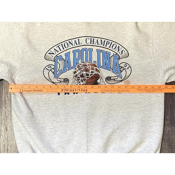 Vtg 1993 UNC Tar Heels Sweatshirt Championship Made In USA Sz Large Basketball - Picture 13 of 15